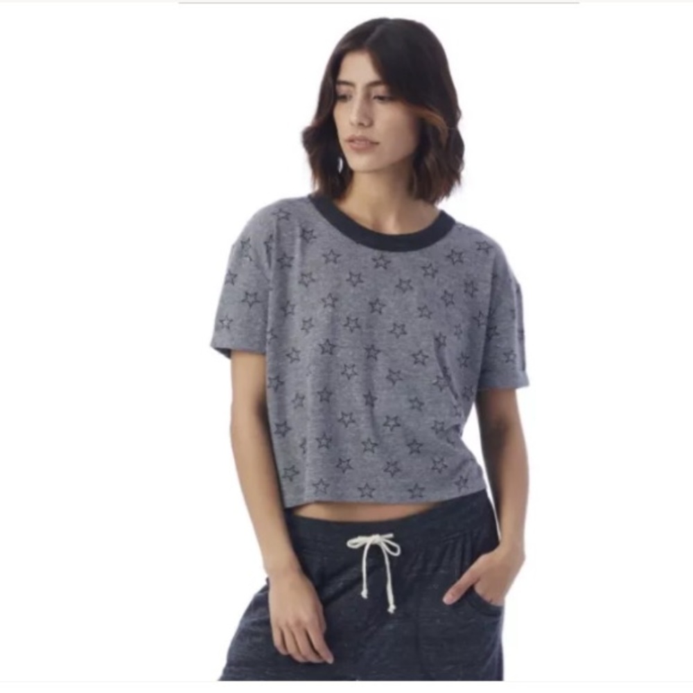 NWT Alternative Apparel Crop Stars T Shirt M